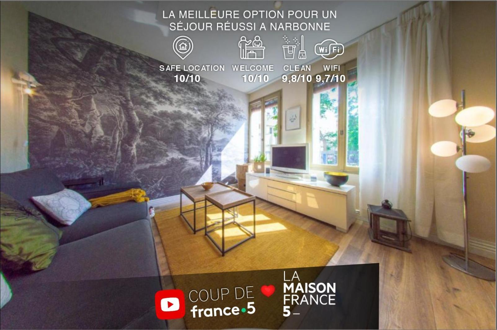 Retromirabeau "Le Raspail" - 65M2 Avec Vue - 2 Chambres - 4 Pers - Cours Mirabeau Halles Gare - Emplacement Top - Cheques Vacances Connect Narbonne Exterior foto